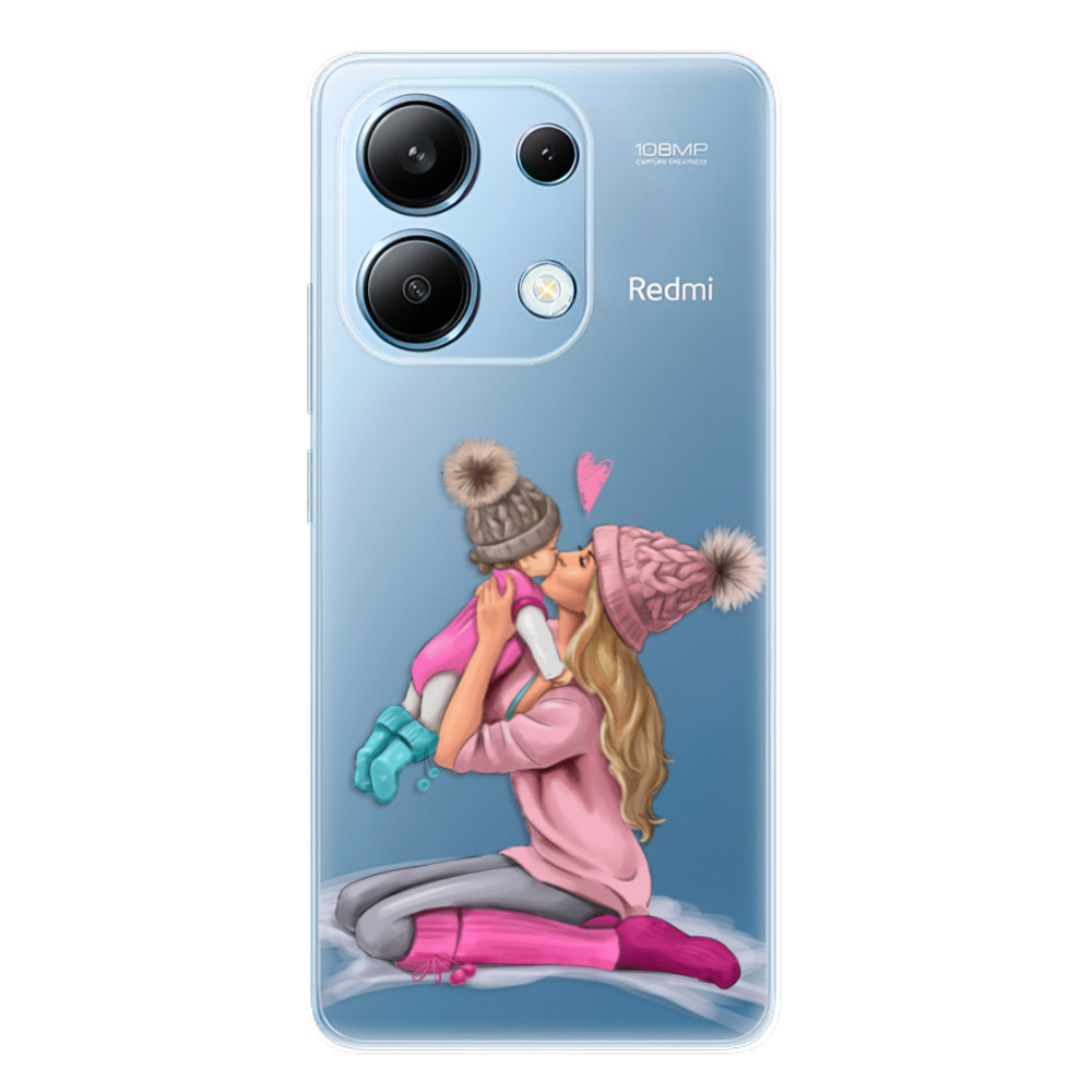 Odolné silikonové pouzdro iSaprio - Kissing Mom - Blond and Girl - Xiaomi Redmi Note 13