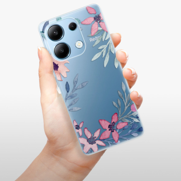 Silikonové pouzdro iSaprio - Xiaomi Redmi Note 13 4G - Leaves and Flowers