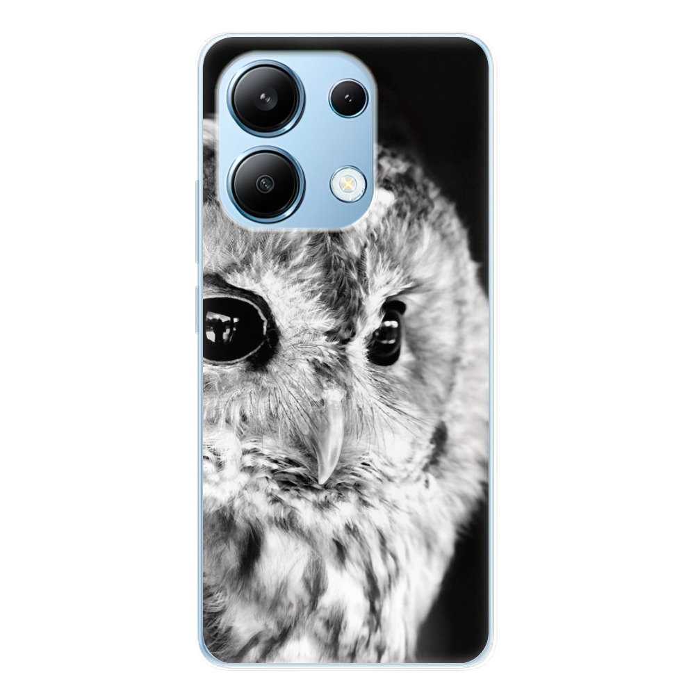Silikonové odolné pouzdro iSaprio - BW Owl - Xiaomi Redmi Note 13 4G (Odolný silikonový kryt, obal, pouzdro iSaprio BW Owl na mobilní telefon Xiaomi Redmi Note 13 4G)