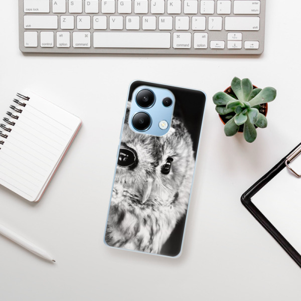 Silikonové pouzdro iSaprio - Xiaomi Redmi Note 13 4G - BW Owl