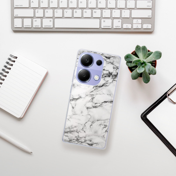 Silikonové pouzdro iSaprio - Xiaomi Redmi Note 13 Pro 4G / Poco M6 Pro 4G - White Marble 01