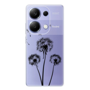 Silikonové pouzdro iSaprio - Xiaomi Redmi Note 13 Pro 4G / Poco M6 Pro 4G - Three Dandelions black
