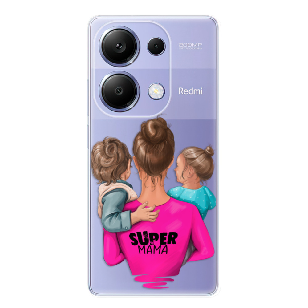 Odolné silikonové pouzdro iSaprio - Super Mama - Boy and Girl - Xiaomi Redmi Note 13 Pro