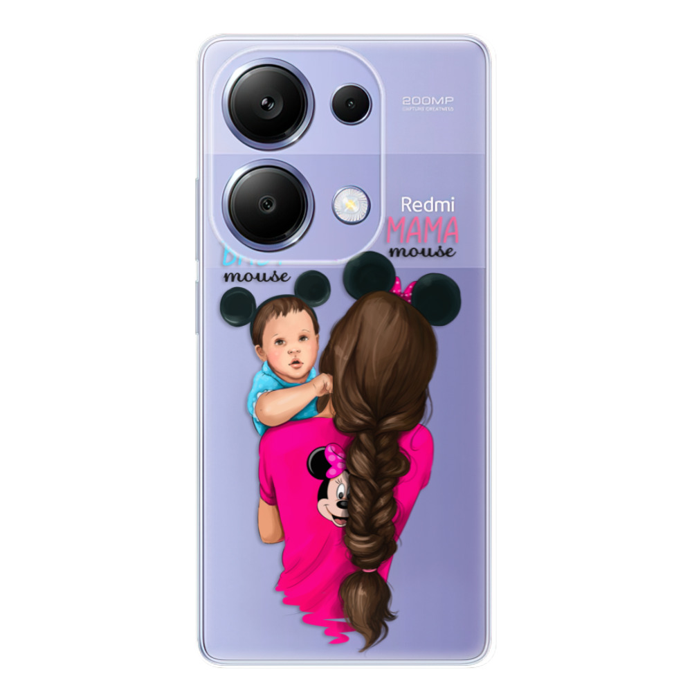 Odolné silikonové pouzdro iSaprio - Mama Mouse Brunette and Boy - Xiaomi Redmi Note 13 Pro