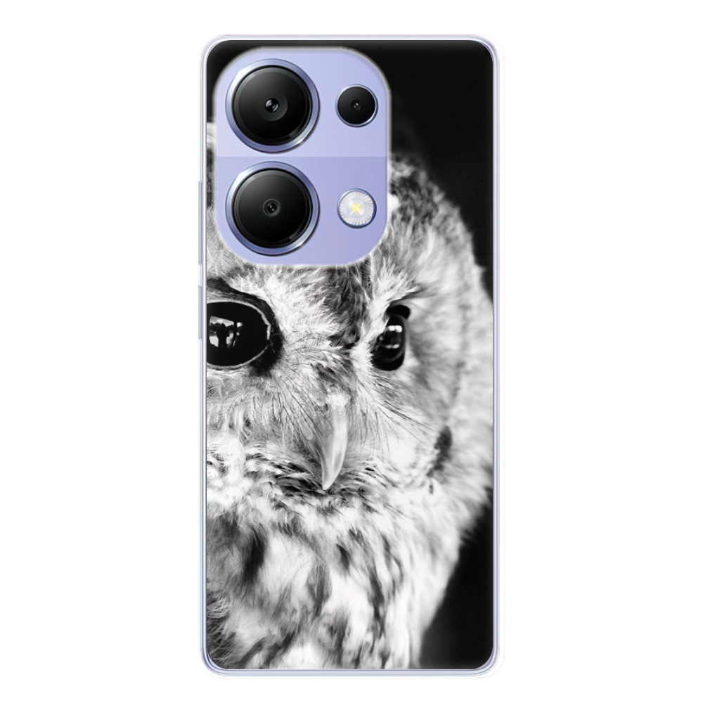 Odolné silikonové pouzdro iSaprio - BW Owl - Xiaomi Redmi Note 13 Pro