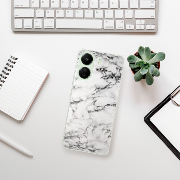 Silikonové pouzdro iSaprio - Xiaomi Redmi 13C / Poco C65 - White Marble 01