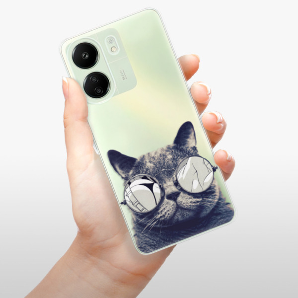Silikonové pouzdro iSaprio - Xiaomi Redmi 13C / Poco C65 - Crazy Cat 01