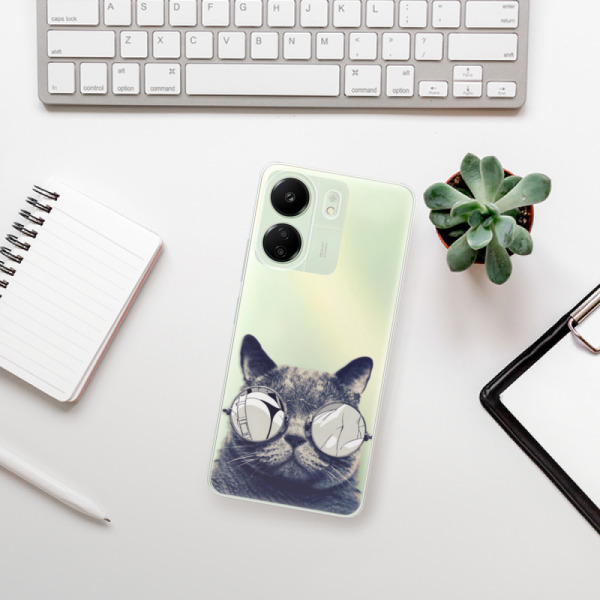 Silikonové pouzdro iSaprio - Xiaomi Redmi 13C / Poco C65 - Crazy Cat 01
