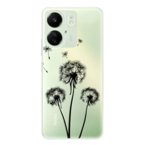 Silikonové pouzdro iSaprio - Xiaomi Redmi 13C / Poco C65 - Three Dandelions black