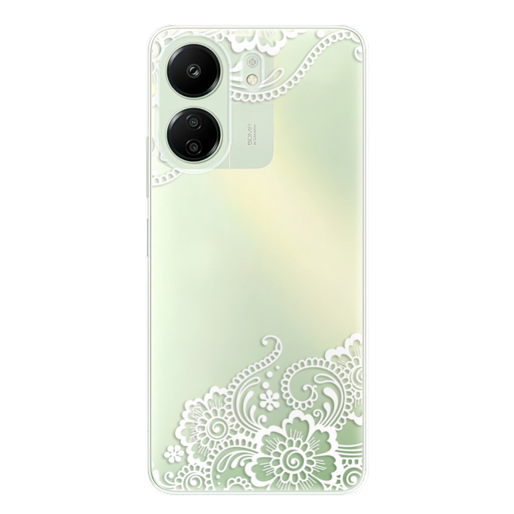 Silikonové odolné pouzdro iSaprio - White Lace 02 - Xiaomi Redmi 13C / Poco C65 (Odolný silikonový kryt, obal, pouzdro iSaprio White Lace 02 na mobilní telefon Xiaomi Redmi 13C / Poco C65)