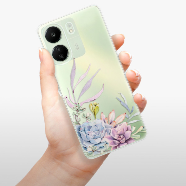 Silikonové pouzdro iSaprio - Xiaomi Redmi 13C / Poco C65 - Succulent 01