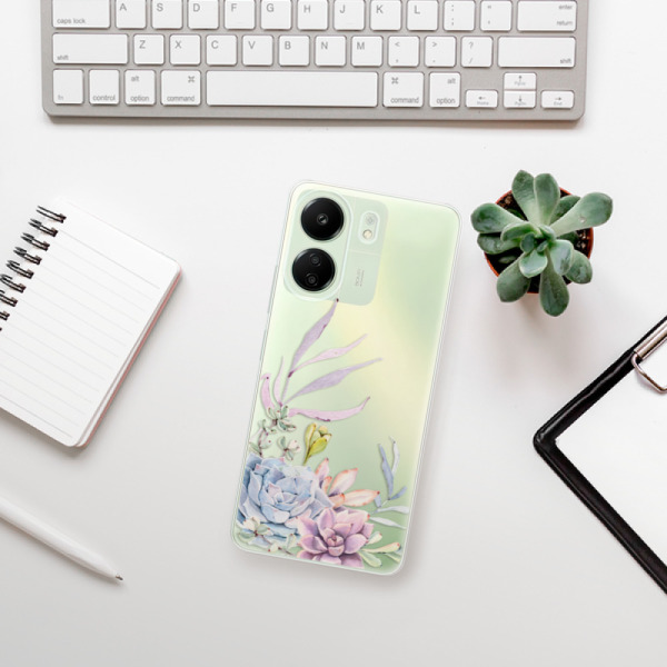 Silikonové pouzdro iSaprio - Xiaomi Redmi 13C / Poco C65 - Succulent 01