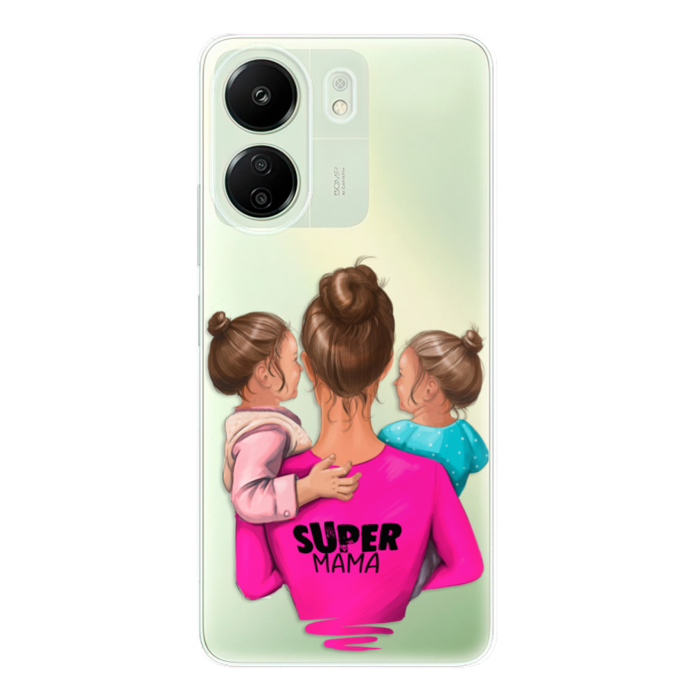 Silikonové odolné pouzdro iSaprio - Super Mama - Two Girls - Xiaomi Redmi 13C / Poco C65 (Odolný silikonový kryt, obal, pouzdro iSaprio Super Mama - Two Girls na mobilní telefon Xiaomi Redmi 13C / Poco C65)