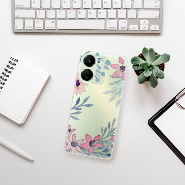 Silikonové pouzdro iSaprio - Xiaomi Redmi 13C / Poco C65 - Leaves and Flowers