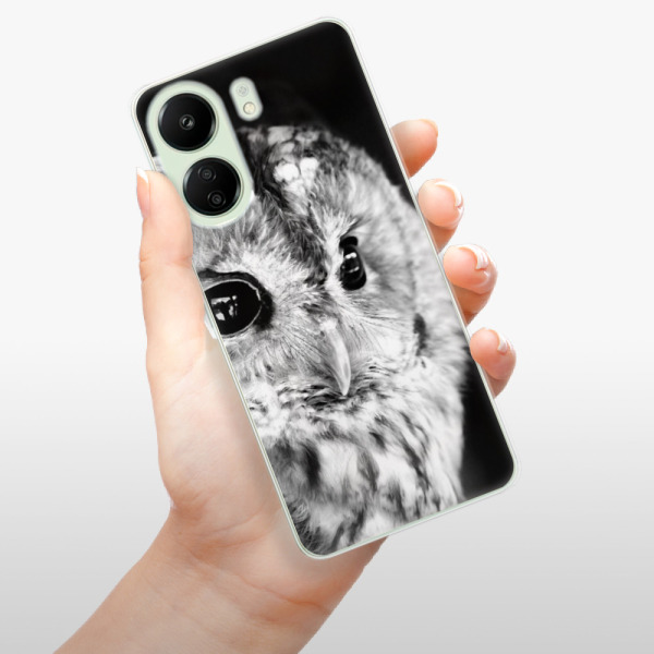 Silikonové pouzdro iSaprio - Xiaomi Redmi 13C / Poco C65 - BW Owl