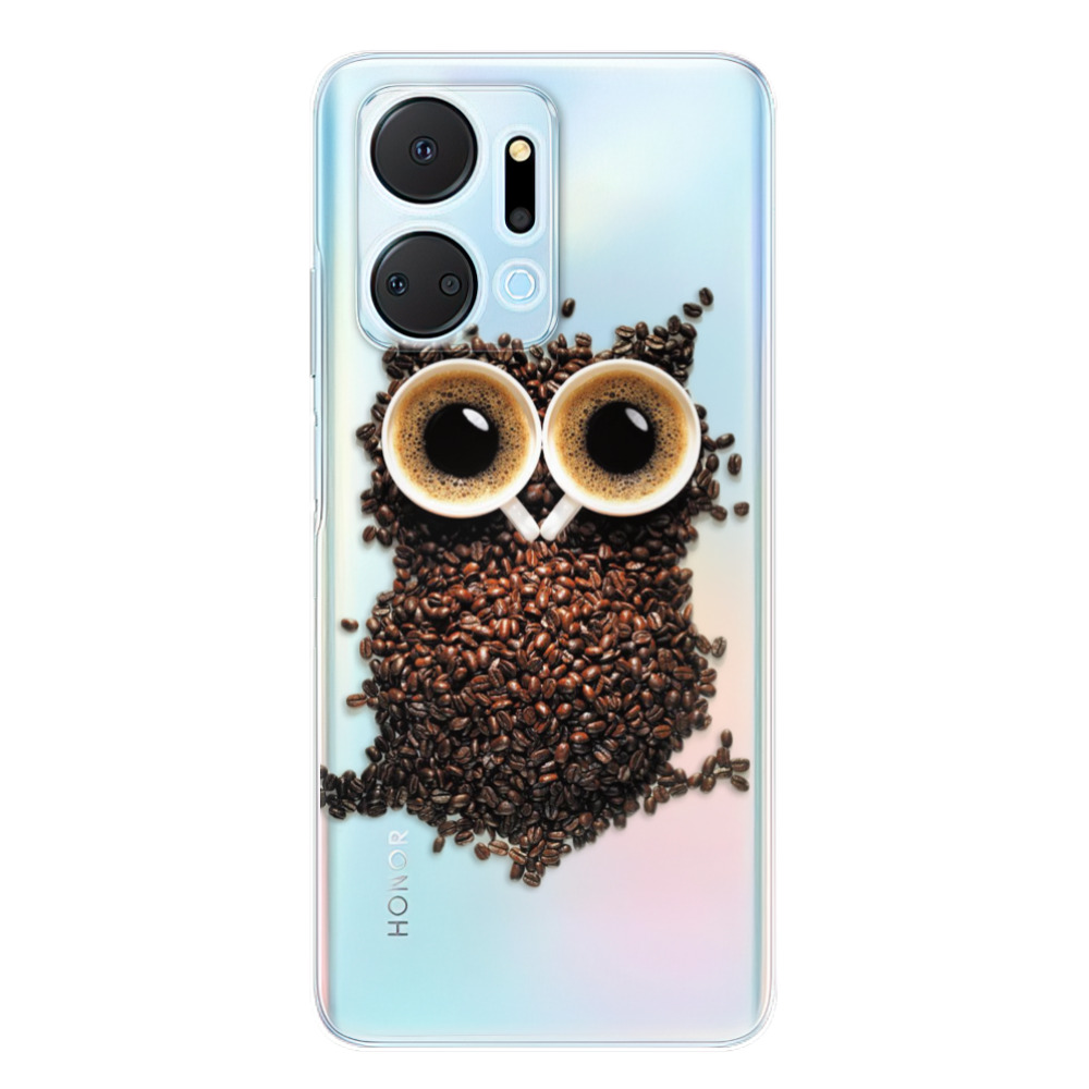 Odolné silikonové pouzdro iSaprio - Owl And Coffee - Honor X7a