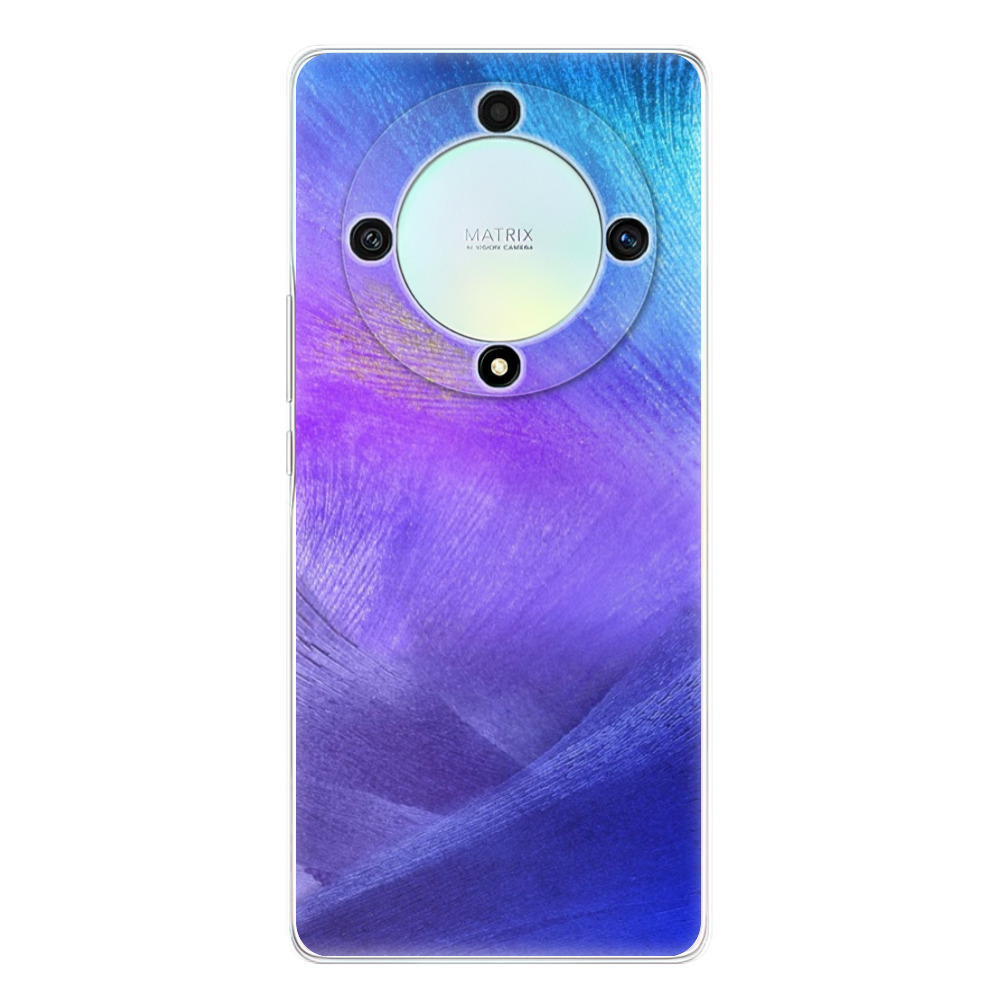Silikonové odolné pouzdro iSaprio - Purple Feathers - Honor Magic5 Lite 5G (Odolný silikonový kryt, obal, pouzdro iSaprio Purple Feathers na mobilní telefon Honor Magic5 Lite 5G)