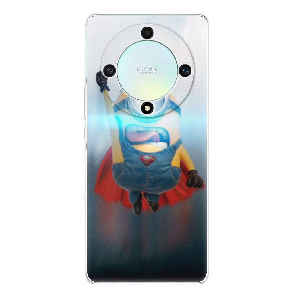 Silikonové odolné pouzdro iSaprio - Mimons Superman 02 - Honor Magic5 Lite 5G (Odolný silikonový kryt, obal, pouzdro iSaprio Mimons Superman 02 na mobilní telefon Honor Magic5 Lite 5G)