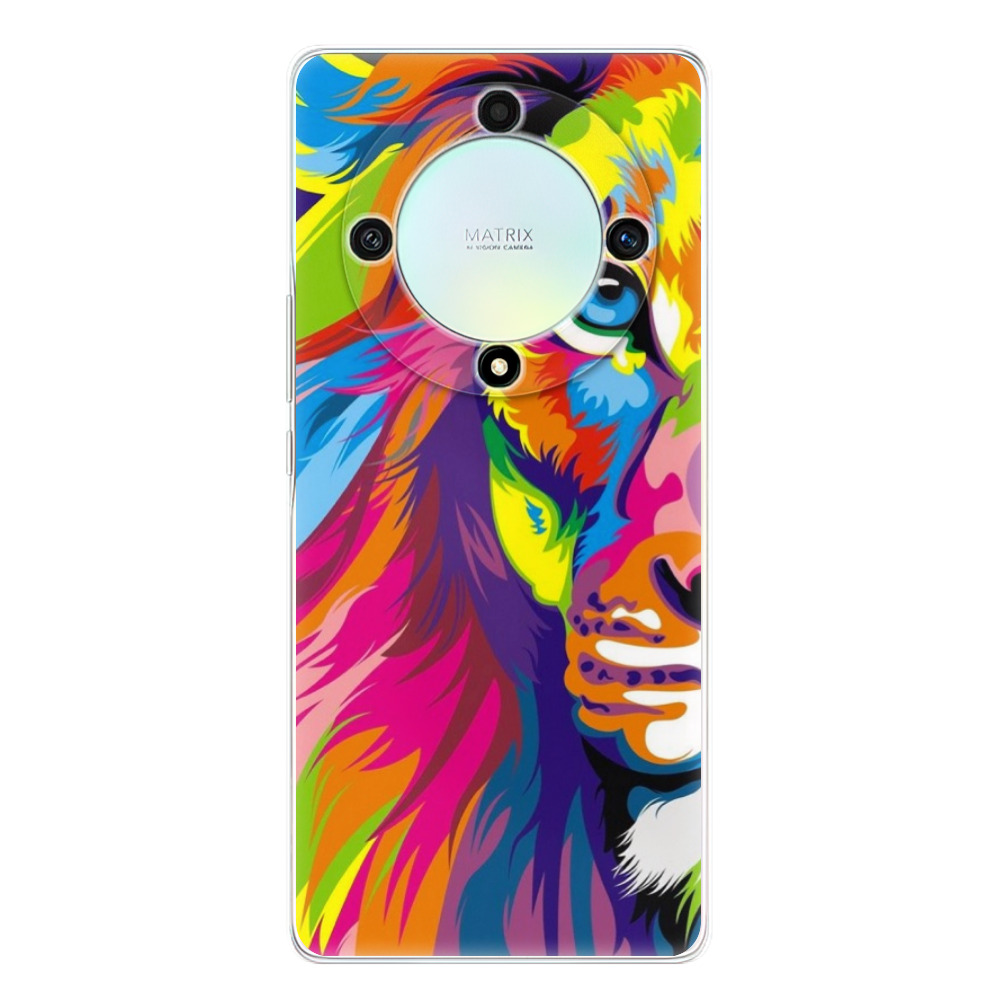 Silikonové odolné pouzdro iSaprio - Rainbow Lion - Honor Magic5 Lite 5G (Odolný silikonový kryt, obal, pouzdro iSaprio Rainbow Lion na mobilní telefon Honor Magic5 Lite 5G)