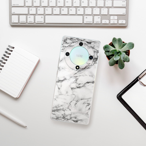 Silikonové pouzdro iSaprio - Honor Magic5 Lite 5G - White Marble 01