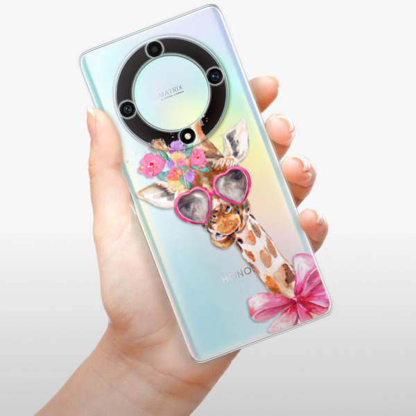 Silikonové pouzdro iSaprio - Honor Magic5 Lite 5G - Lady Giraffe