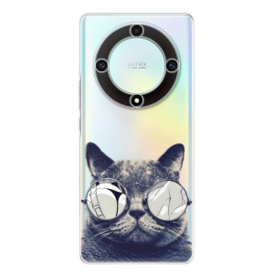 Silikonové pouzdro iSaprio - Honor Magic5 Lite 5G - Crazy Cat 01
