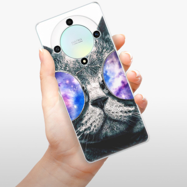 Silikonové pouzdro iSaprio - Honor Magic5 Lite 5G - Galaxy Cat