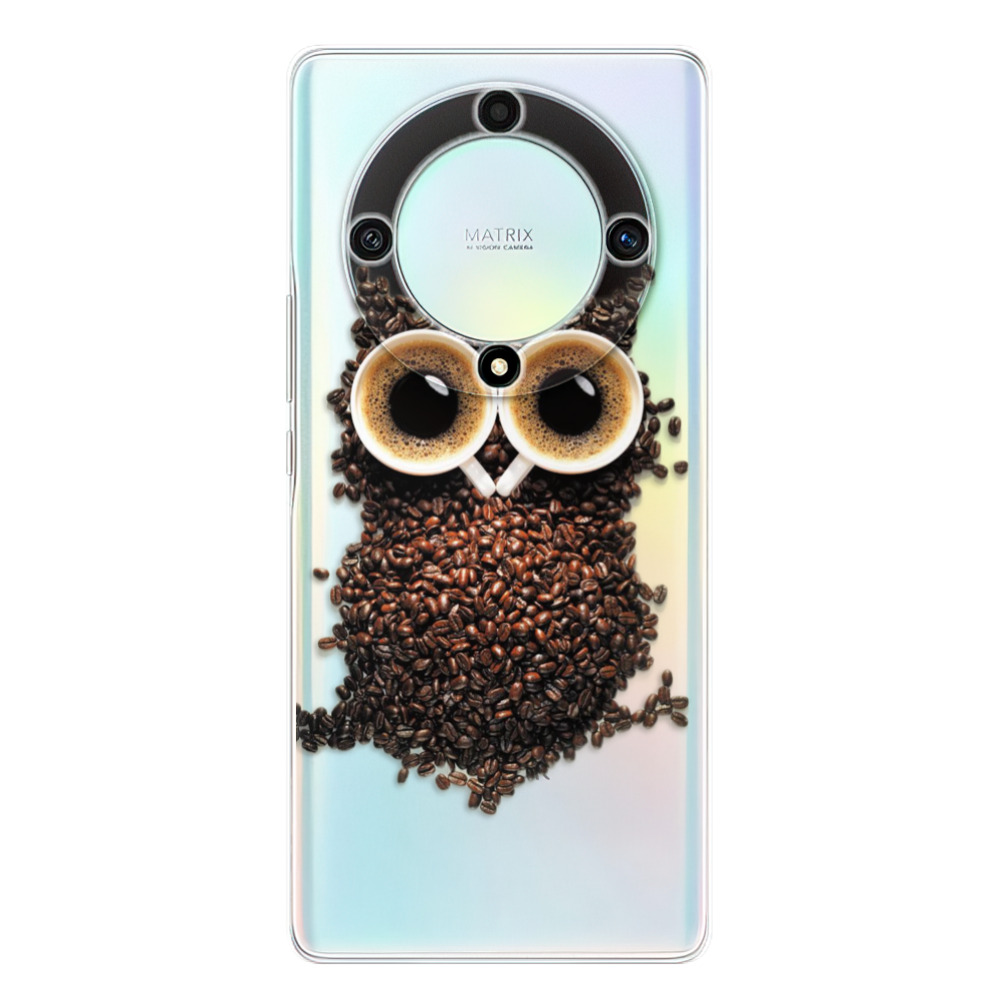 Silikonové odolné pouzdro iSaprio - Owl And Coffee - Honor Magic5 Lite 5G (Odolný silikonový kryt, obal, pouzdro iSaprio Owl And Coffee na mobilní telefon Honor Magic5 Lite 5G)