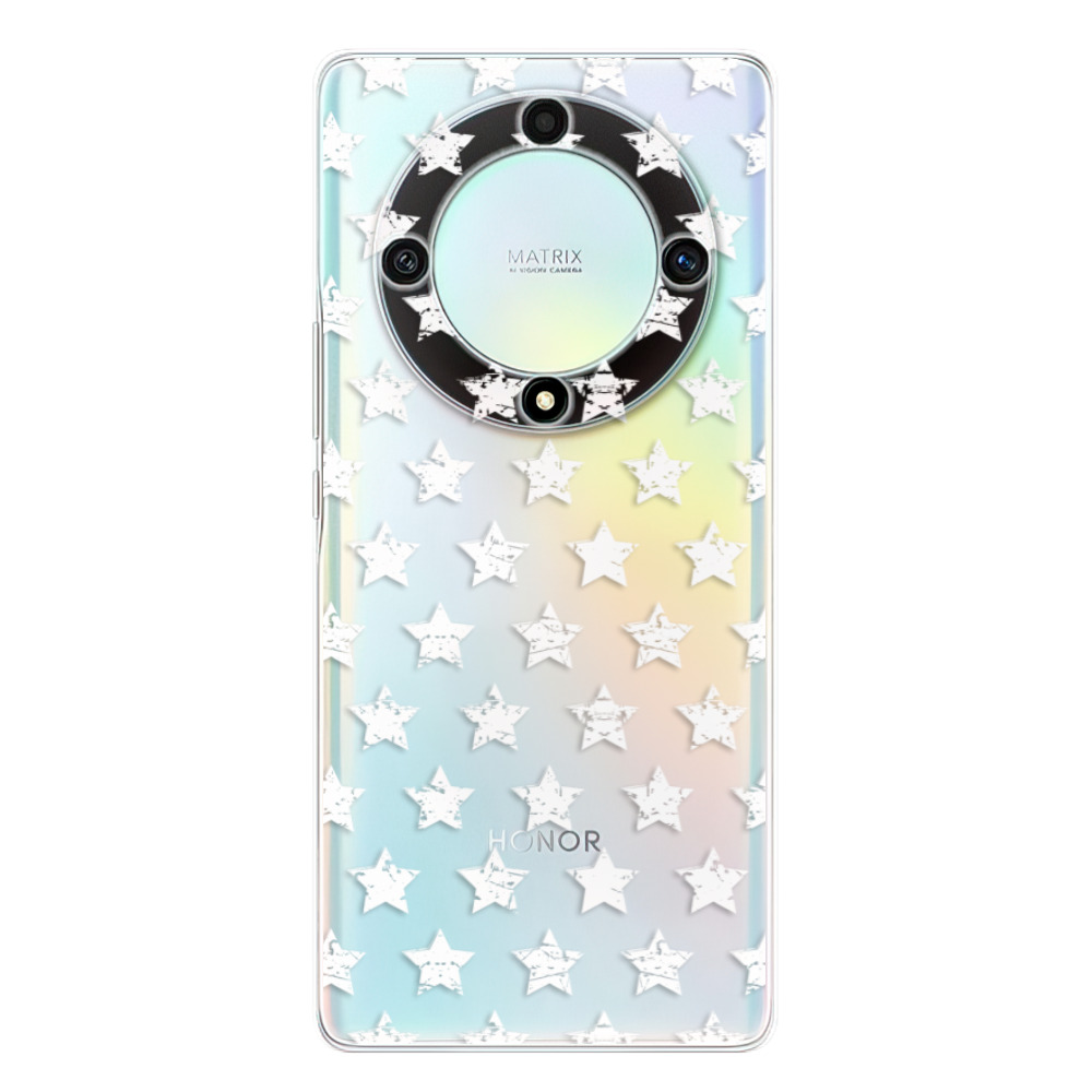 Odolné silikonové pouzdro iSaprio - Stars Pattern - white - Honor Magic5 Lite 5G