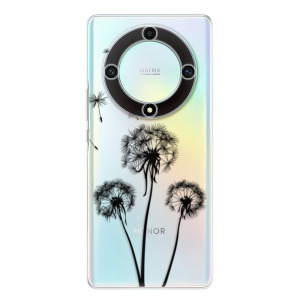 Silikonové pouzdro iSaprio - Honor Magic5 Lite 5G - Three Dandelions black