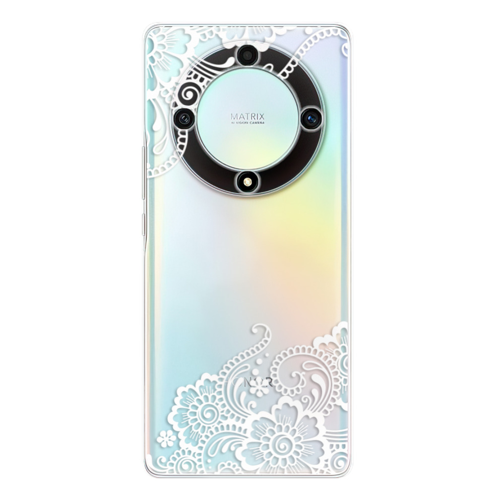 Silikonové odolné pouzdro iSaprio - White Lace 02 - Honor Magic5 Lite 5G (Odolný silikonový kryt, obal, pouzdro iSaprio White Lace 02 na mobilní telefon Honor Magic5 Lite 5G)