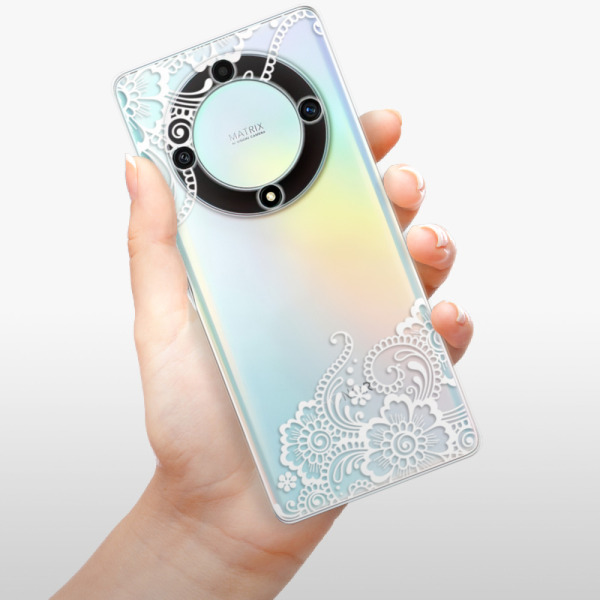 Silikonové pouzdro iSaprio - Honor Magic5 Lite 5G - White Lace 02