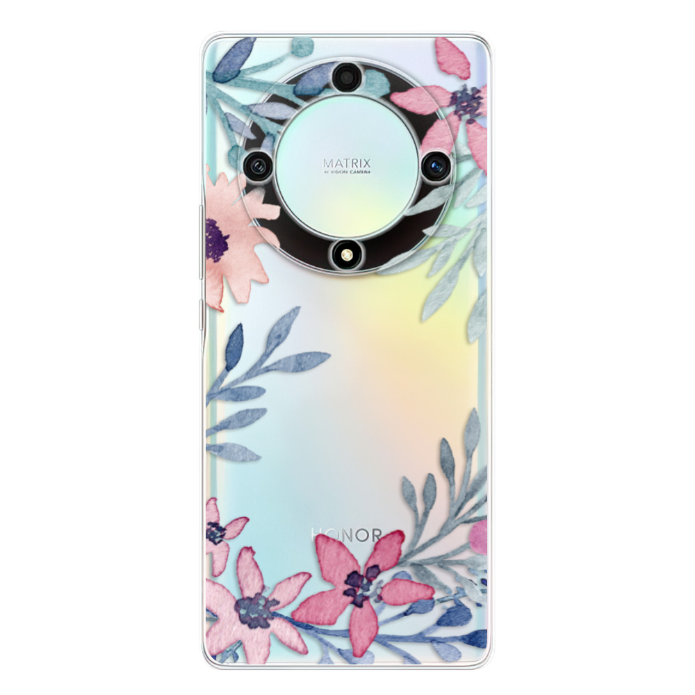 Silikonové odolné pouzdro iSaprio - Leaves and Flowers - Honor Magic5 Lite 5G (Odolný silikonový kryt, obal, pouzdro iSaprio Leaves and Flowers na mobilní telefon Honor Magic5 Lite 5G)