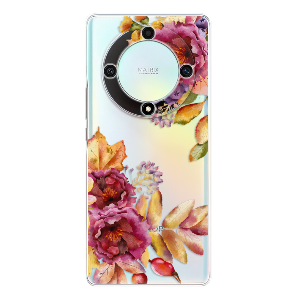 Silikonové odolné pouzdro iSaprio - Fall Flowers - Honor Magic5 Lite 5G (Odolný silikonový kryt, obal, pouzdro iSaprio Fall Flowers na mobilní telefon Honor Magic5 Lite 5G)