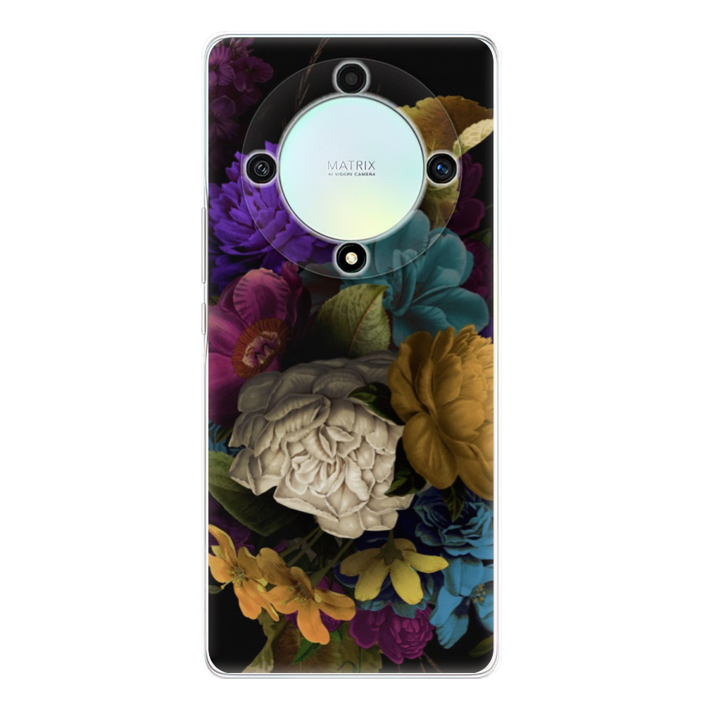Silikonové odolné pouzdro iSaprio - Dark Flowers - Honor Magic5 Lite 5G (Odolný silikonový kryt, obal, pouzdro iSaprio Dark Flowers na mobilní telefon Honor Magic5 Lite 5G)