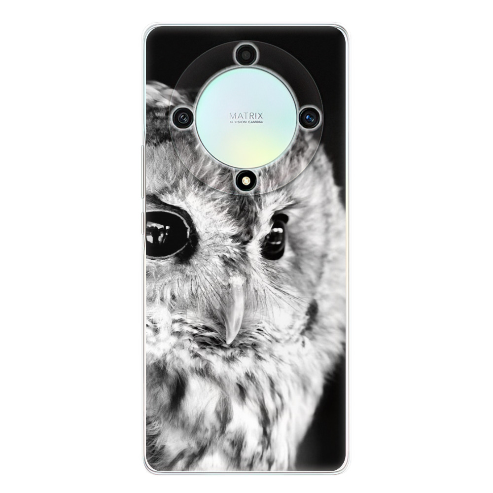 Silikonové odolné pouzdro iSaprio - BW Owl - Honor Magic5 Lite 5G (Odolný silikonový kryt, obal, pouzdro iSaprio BW Owl na mobilní telefon Honor Magic5 Lite 5G)