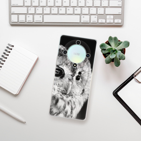 Silikonové pouzdro iSaprio - Honor Magic5 Lite 5G - BW Owl