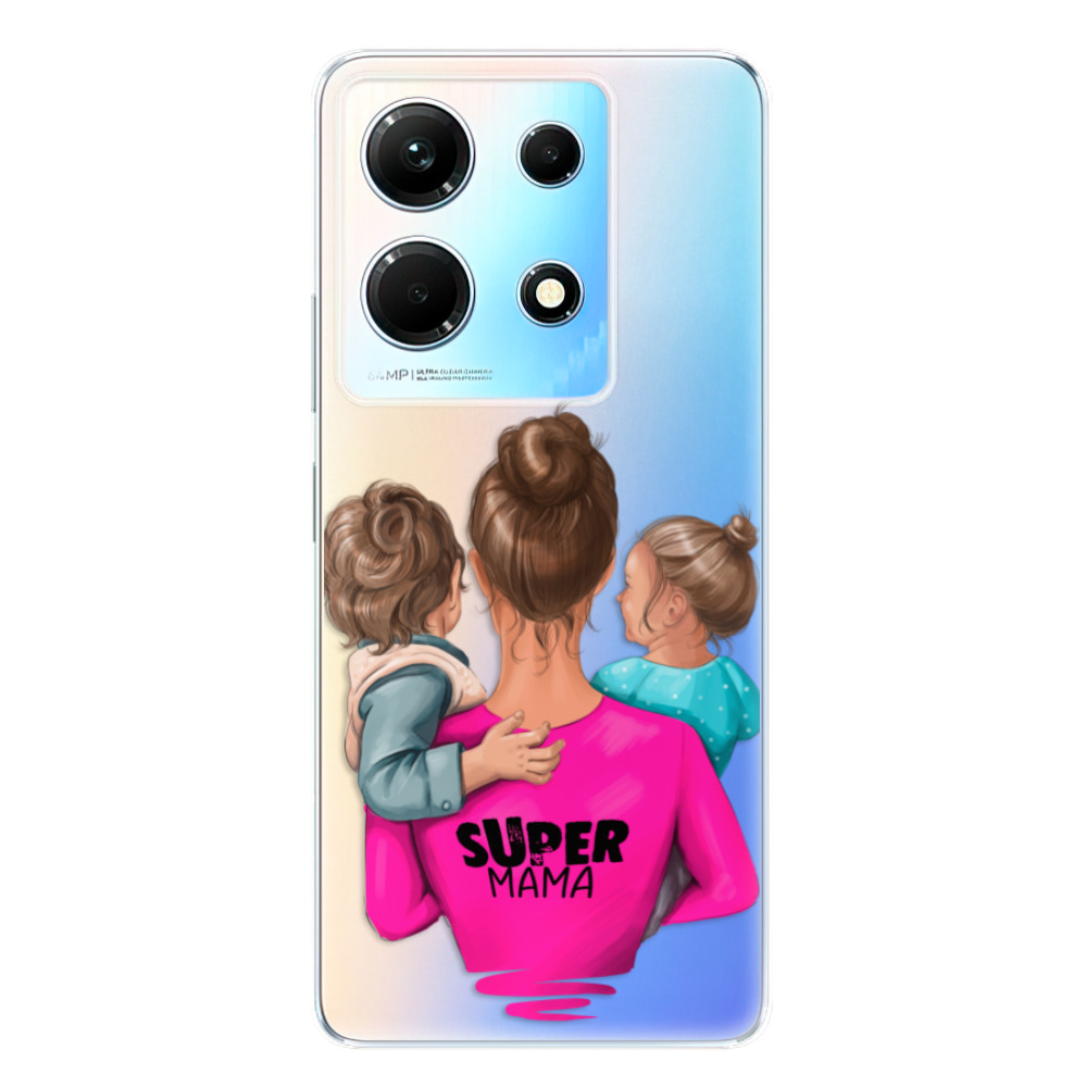 Odolné silikonové pouzdro iSaprio - Super Mama - Boy and Girl - Infinix Note 30