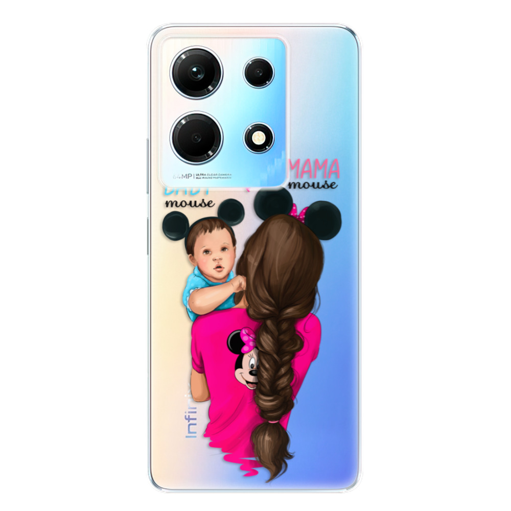 Odolné silikonové pouzdro iSaprio - Mama Mouse Brunette and Boy - Infinix Note 30