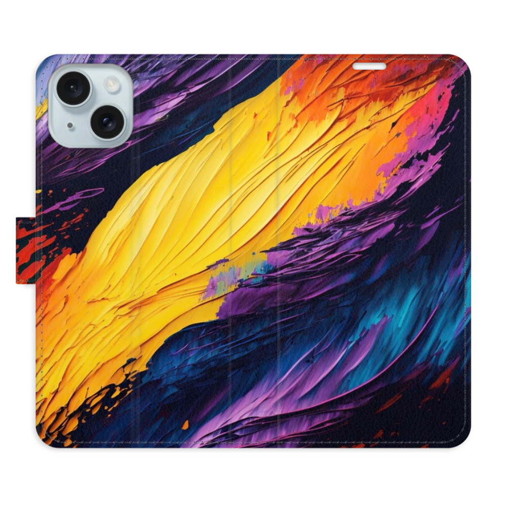 Flipové pouzdro iSaprio - Fire Paint - iPhone 15