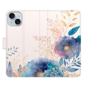 Flip pouzdro iSaprio - Apple iPhone 15 Plus - Ornamental Flowers 03 - kapsičky na karty