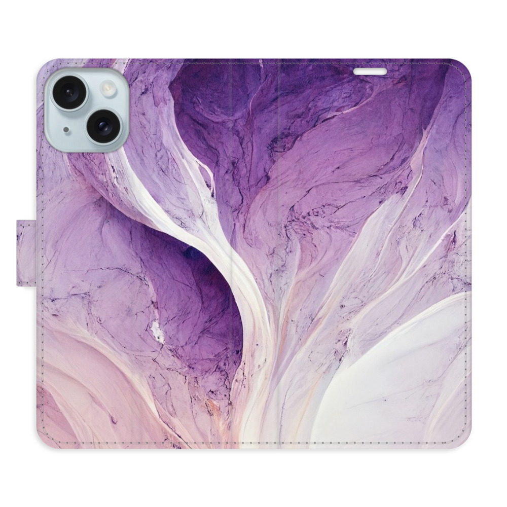 Flipové pouzdro iSaprio - Purple Paint - iPhone 15 Plus