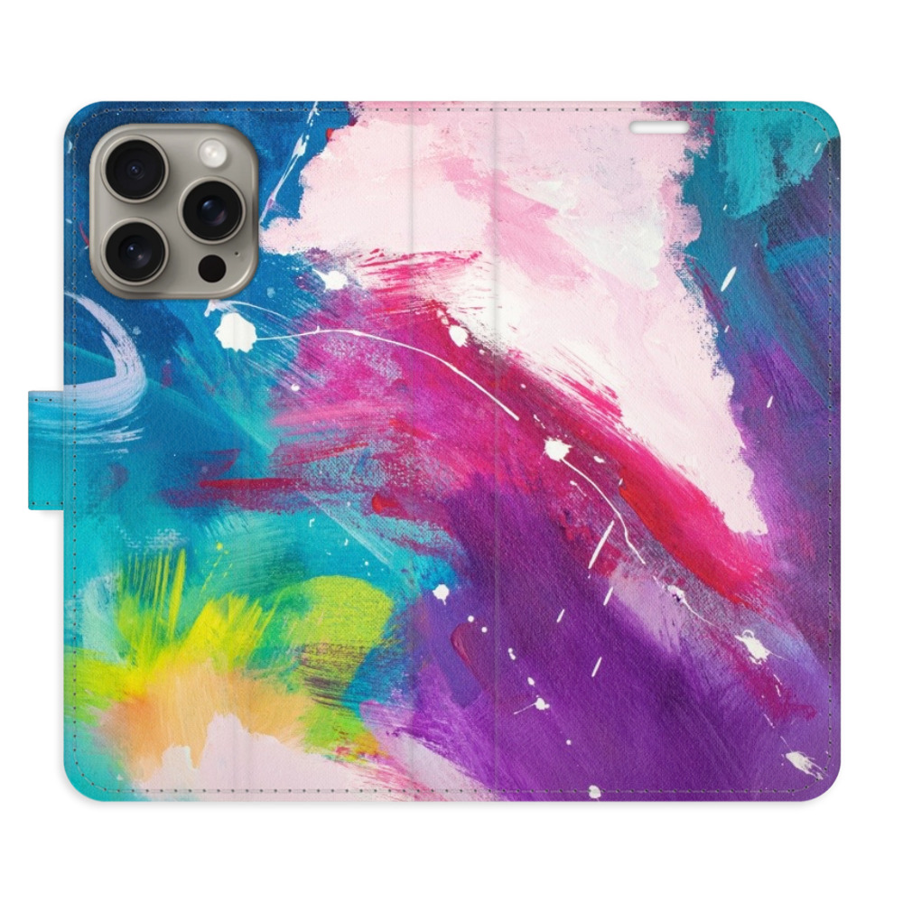 Levně Flipové pouzdro iSaprio - Abstract Paint 05 - iPhone 15 Pro Max