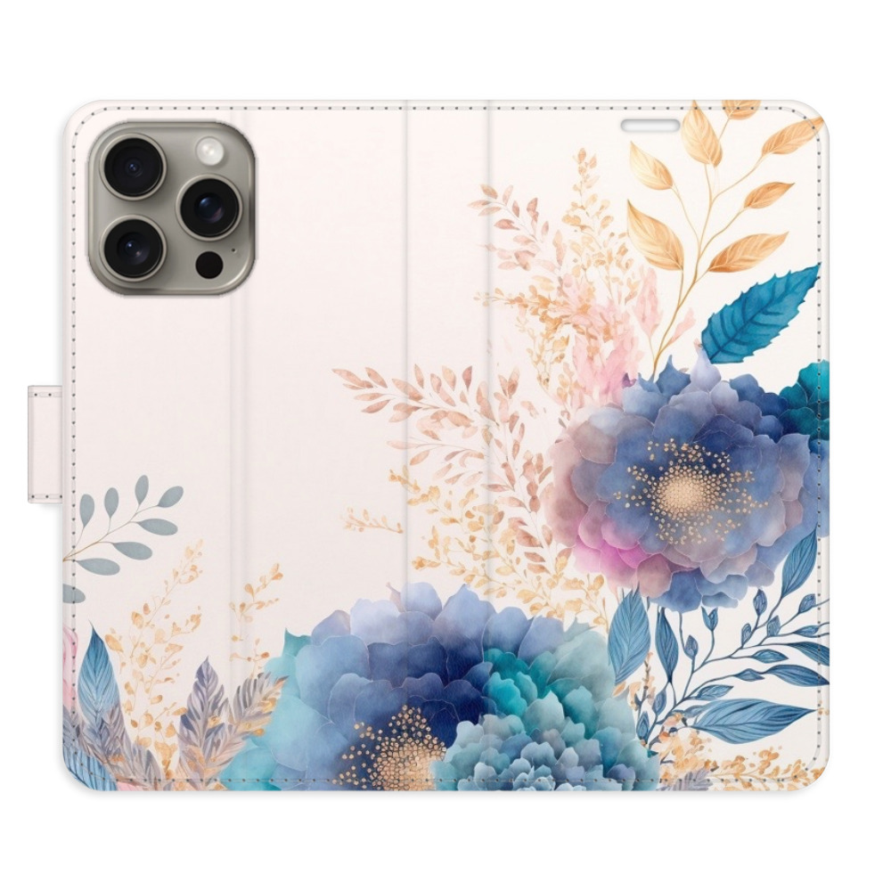 Flipové pouzdro iSaprio - Ornamental Flowers 03 - iPhone 15 Pro Max
