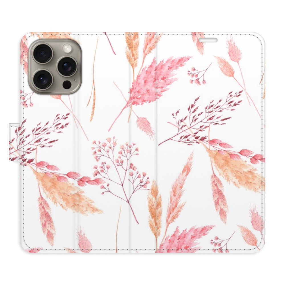 Flipové pouzdro iSaprio - Ornamental Flowers - iPhone 15 Pro Max