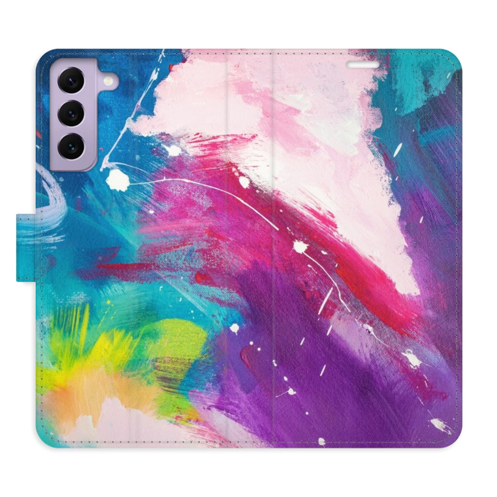 Knížkové flip pouzdro iSaprio s kapsičkami na karty - Abstract Paint 05 - Samsung Galaxy S22 5G (Flip knížkové pouzdro, kryt, obal iSaprio s kapsičkami na karty a motivem Abstract Paint 05 na mobil Samsung Galaxy S22 5G)
