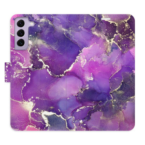 Flip pouzdro iSaprio - Samsung Galaxy S22 5G - Purple Marble - kapsičky na karty