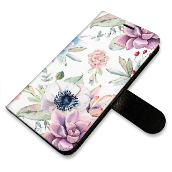 Flip pouzdro iSaprio - Samsung Galaxy S22 5G - Succulents Pattern - kapsičky na karty