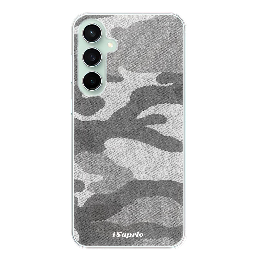 Silikonové odolné pouzdro iSaprio Gray Camuflage 02 - Samsung Galaxy S23 FE (Odolný silikonový kryt, obal, pouzdro iSaprio Gray Camuflage 02 na mobil Samsung Galaxy S23 FE)