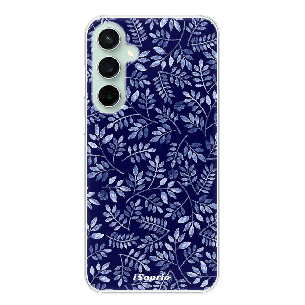 Silikonové odolné pouzdro iSaprio Blue Leaves 05 - Samsung Galaxy S23 FE (Odolný silikonový kryt, obal, pouzdro iSaprio Blue Leaves 05 na mobil Samsung Galaxy S23 FE)
